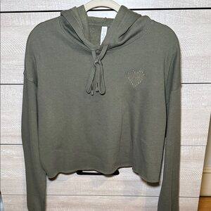 Cropped Olive Green Women's Hoodie